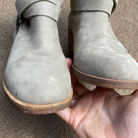 UGG Taupe Elora Suede Ankle Booties Size 8 - Picture 5 of 12